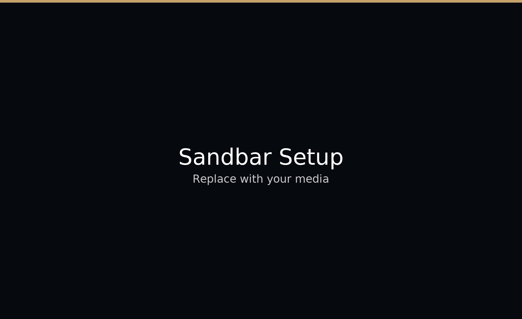 Turquoise sandbar with private setup